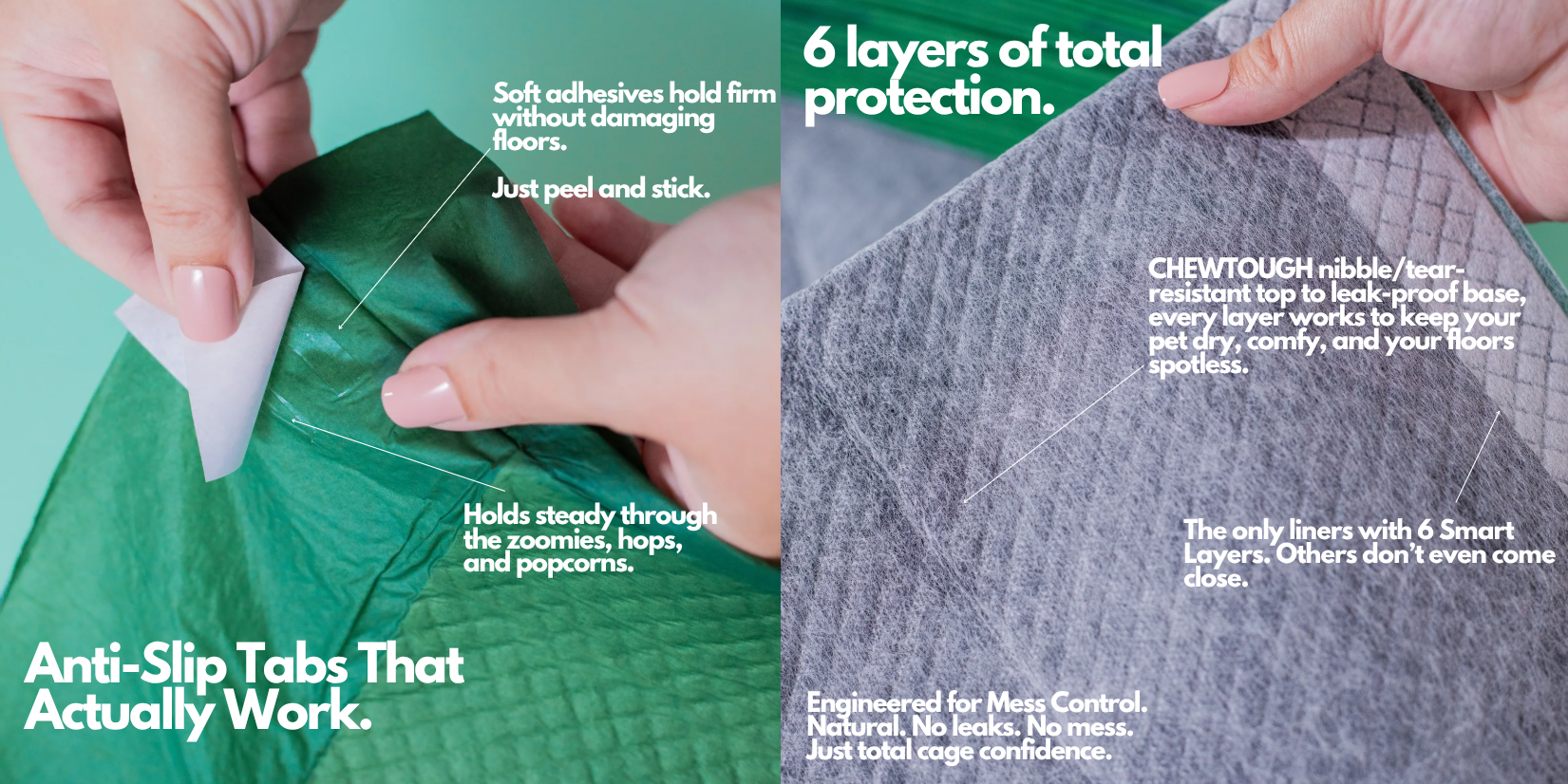 Hopp'd™ Ultimate Disposable Cage Liners  Midwest (47"x 24") | 12 Count   (1 Month Supply)