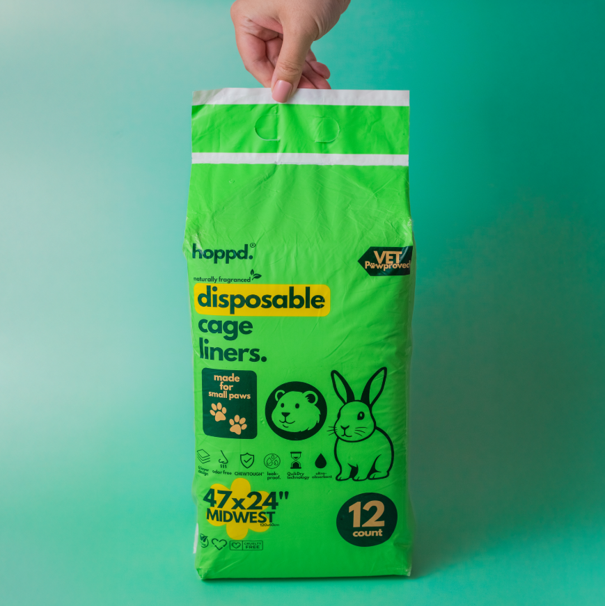 Hopp'd™ Ultimate Disposable Cage Liners  Midwest (47"x 24") | 12 Count   (1 Month Supply)