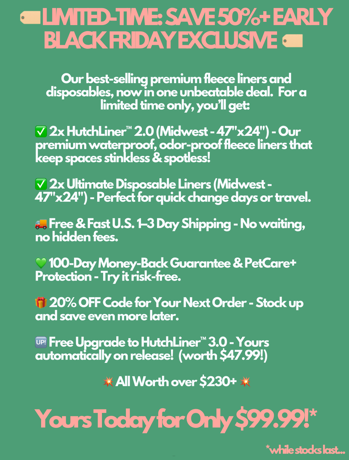 Black Friday Super Bundle (Cranberry, Midwest 47"x24")